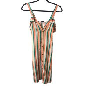 PINKO Striped‎ Tie Satin-Like Mini Dress Sz 6